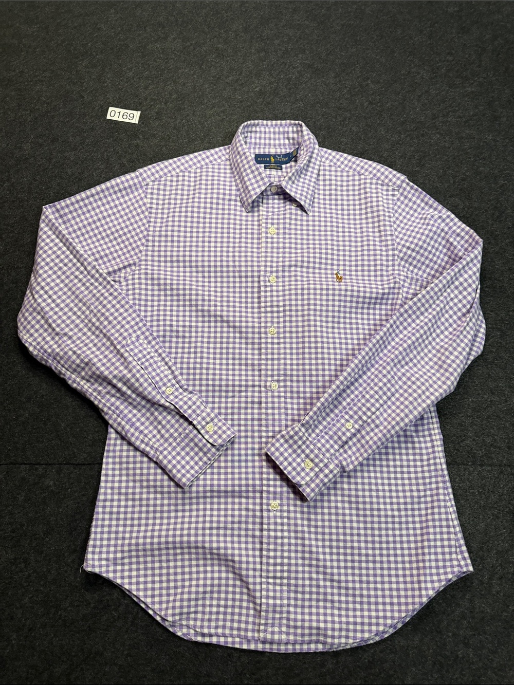 Ralph Lauren Men's Purple Gingham Button-Down Shirt